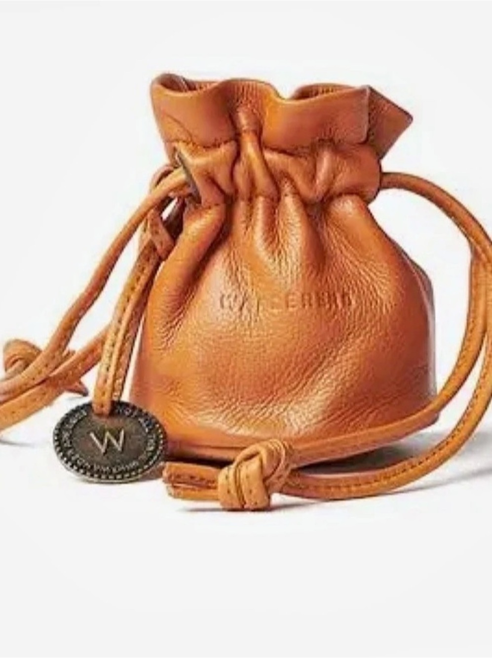 The Vicenza Jewellery Pouch Leather Brown Drawstring Pouch